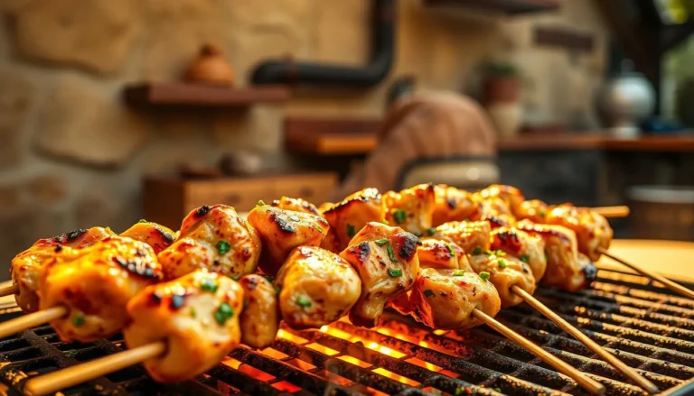 chicken on stick