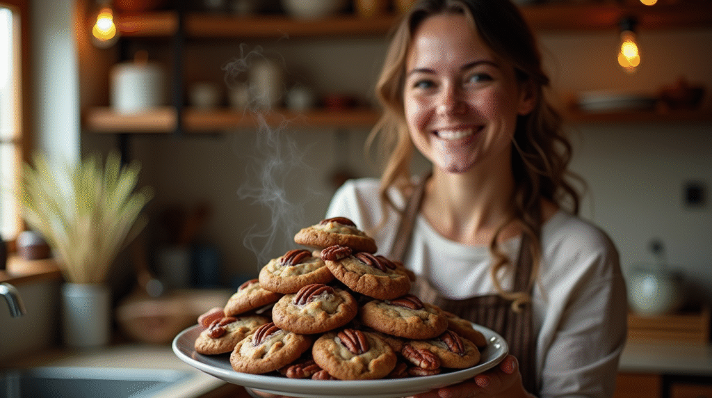 chocolate and pecan cookies