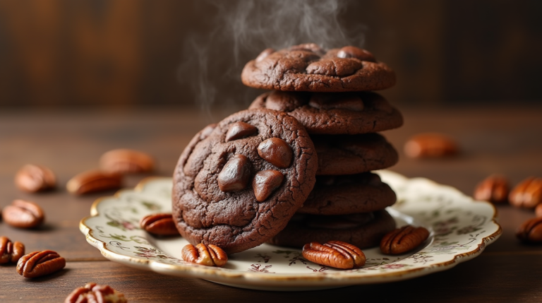 chocolate and pecan cookies