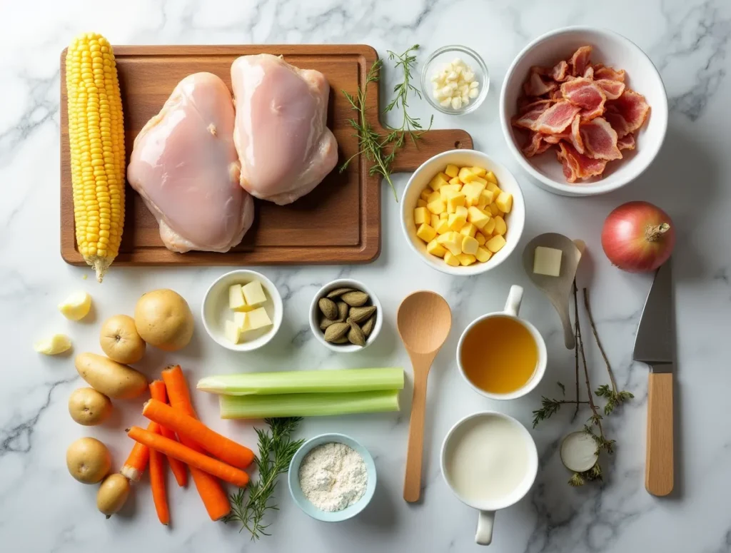 easy chicken and corn chowder