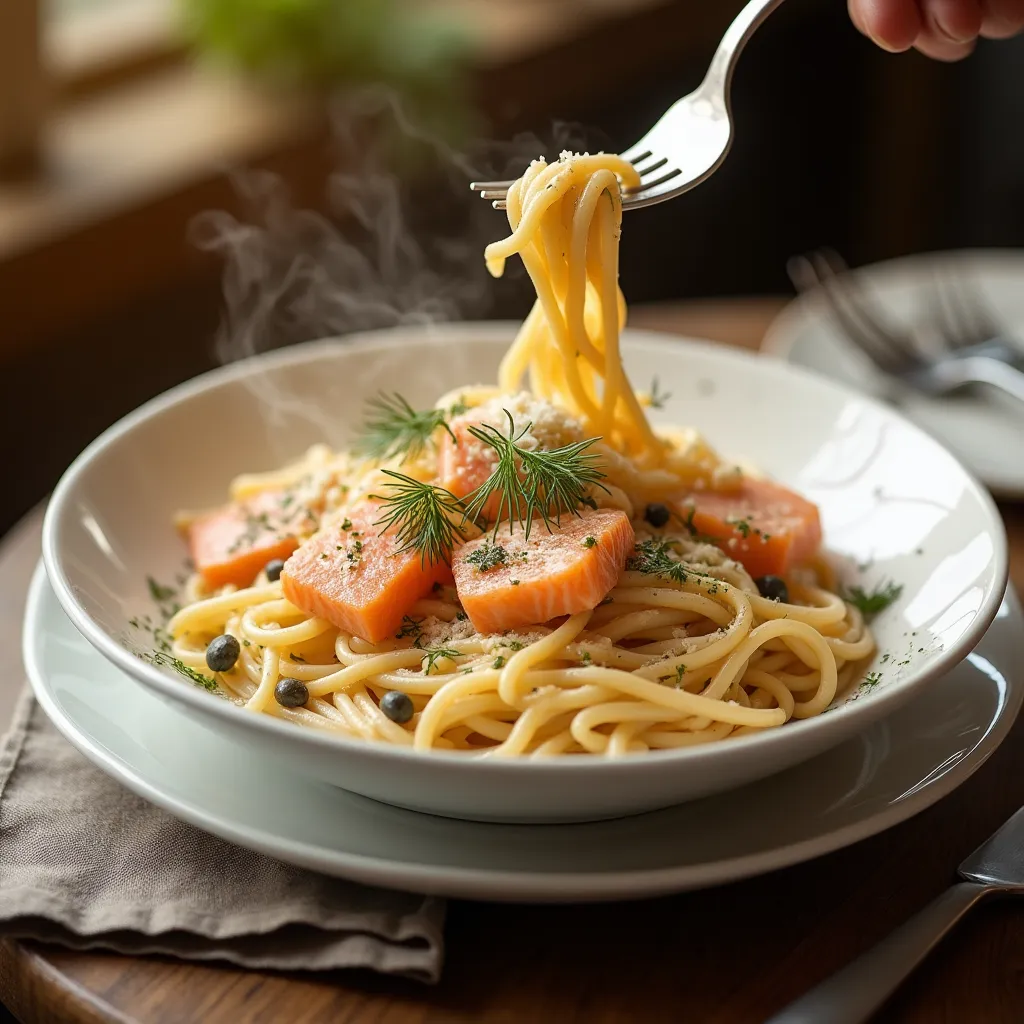 salmon linguine recipe
